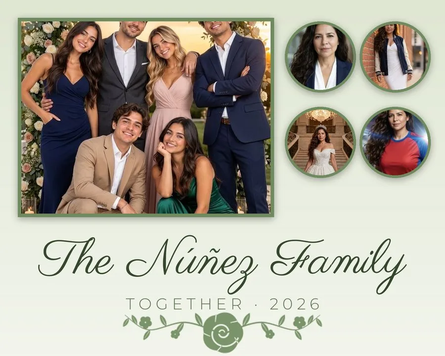 Family & portraits template, horizontal
