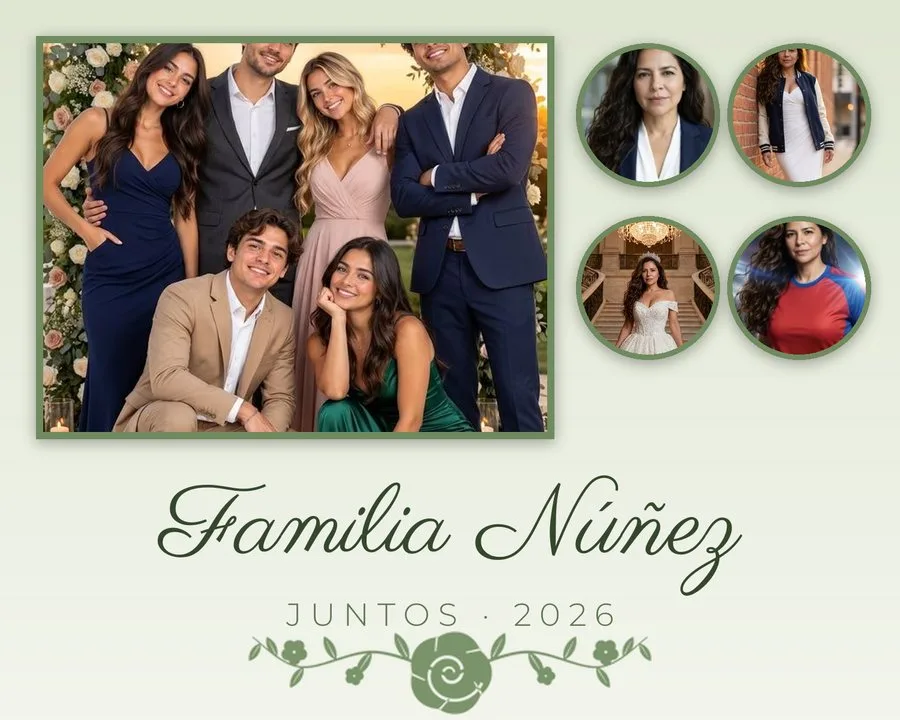 Plantilla Familia y retratos, horizontal